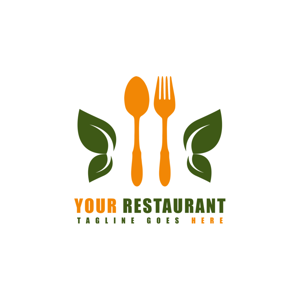 cibo logo design modello ristorante png