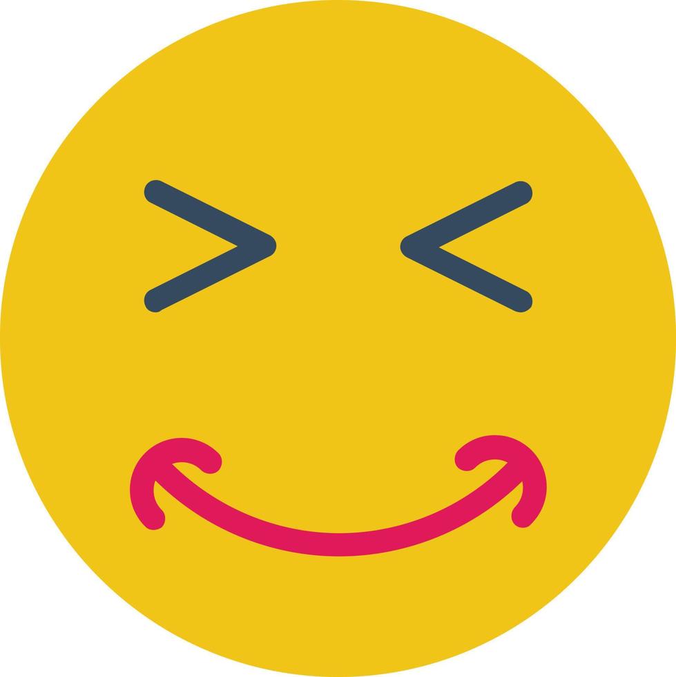 Grin Squint Vector Icon Design