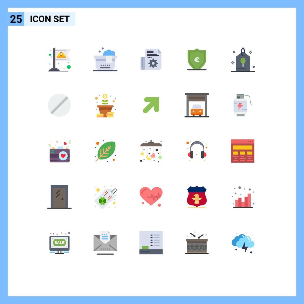25 Creative Icons Modern Signs and Symbols of gift birthday folder protection money Editable Vector Design Elements