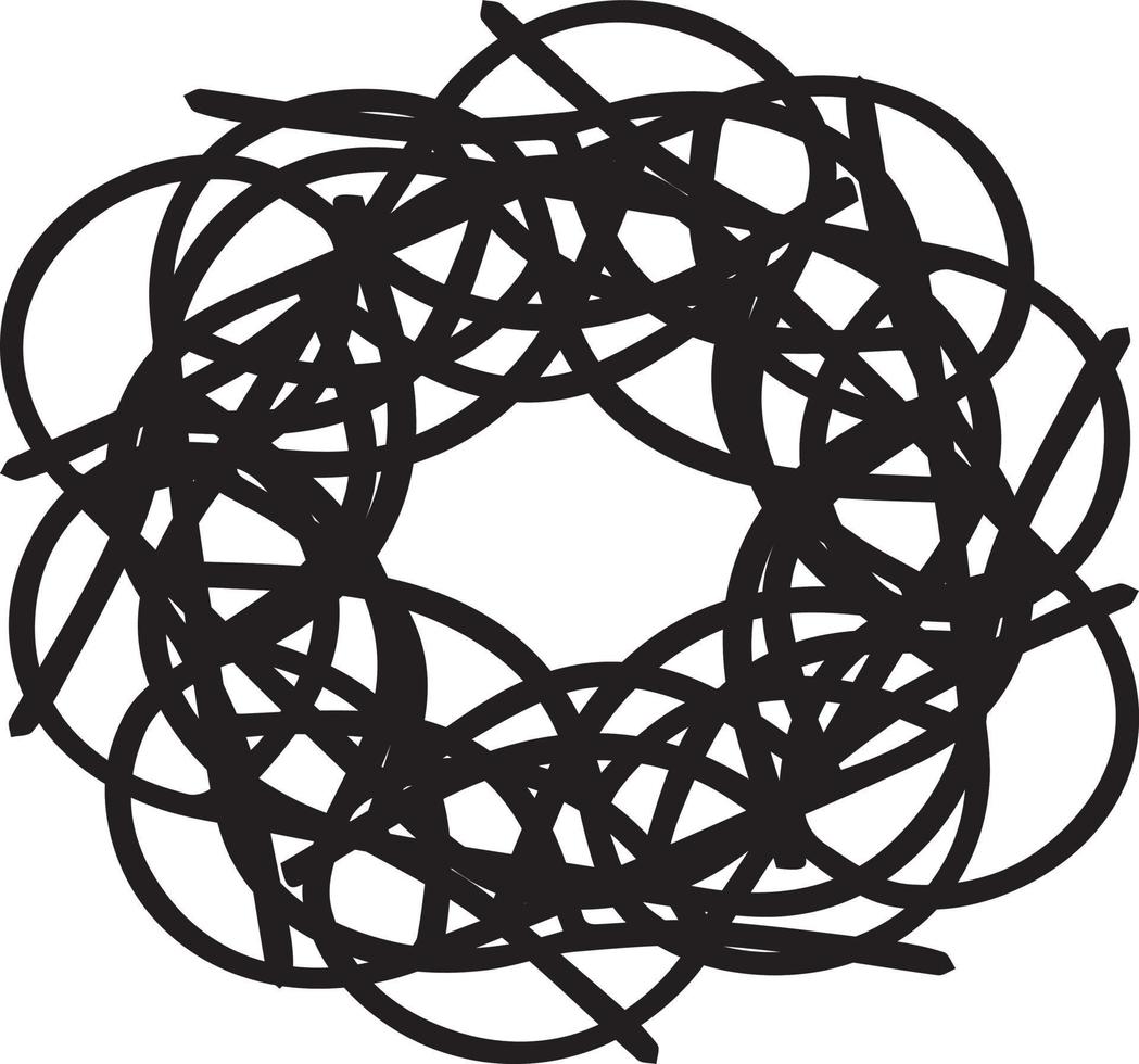 Christmas mandala made on a black theme, made of specific elements vector