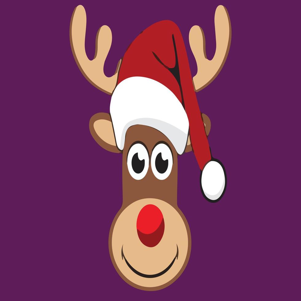 Colorful design in which the head of a reindeer is illustrated, where we find bright and vivid colors vector