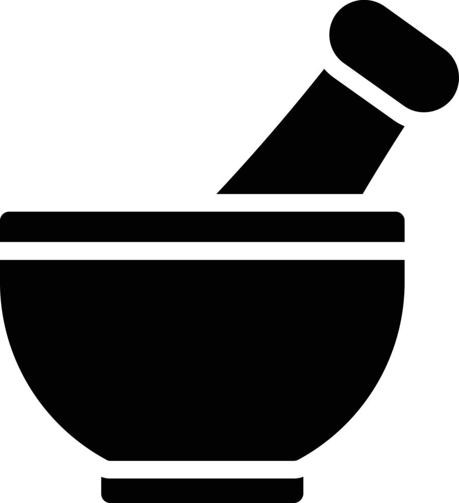 Mortar Pestle Vector Icon Design