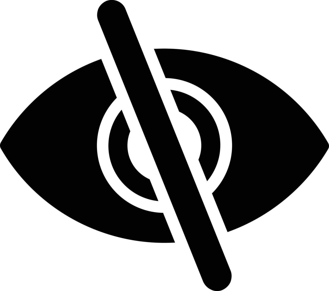 Eye Slash Vector Icon Design