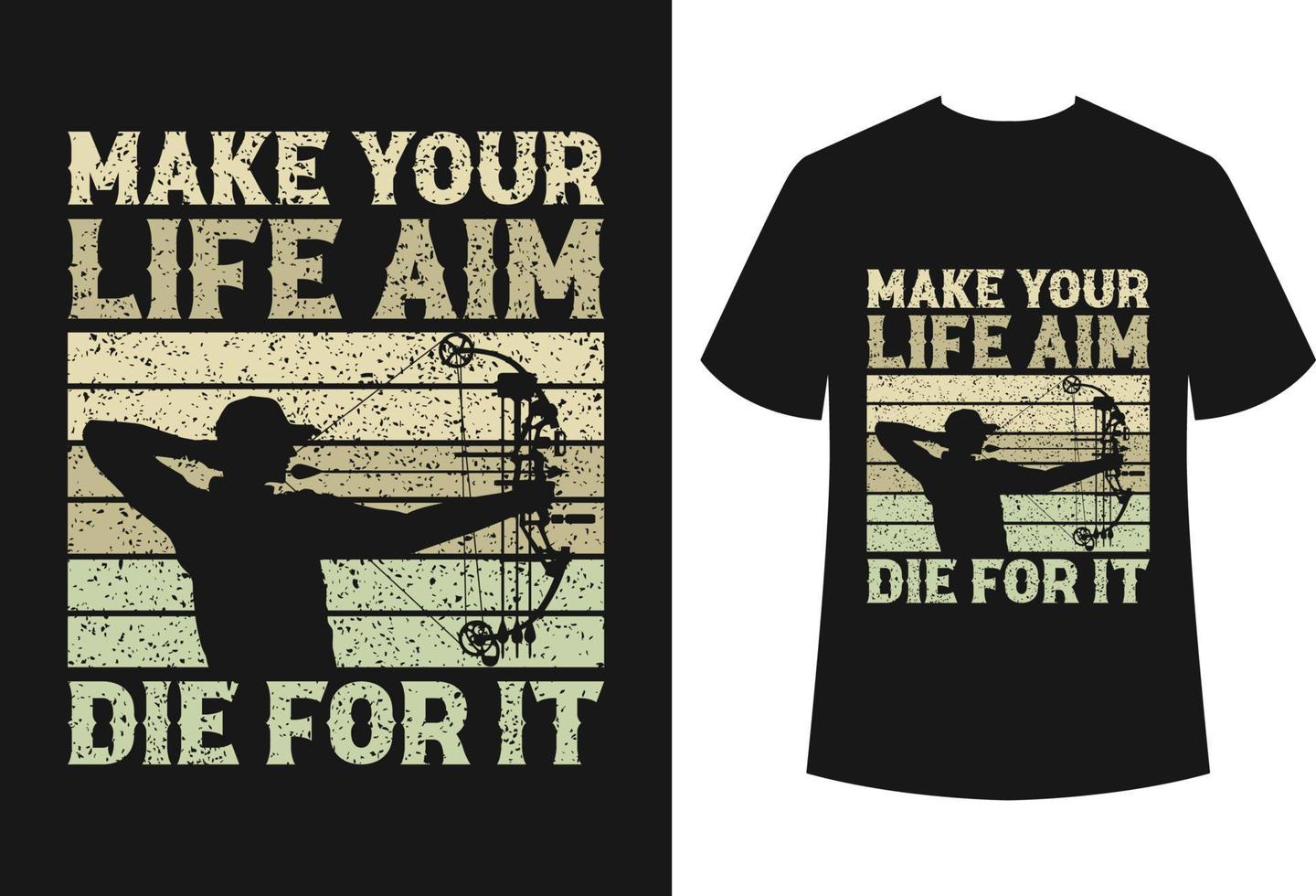 Hunting T-shirt Grunge Effect vector
