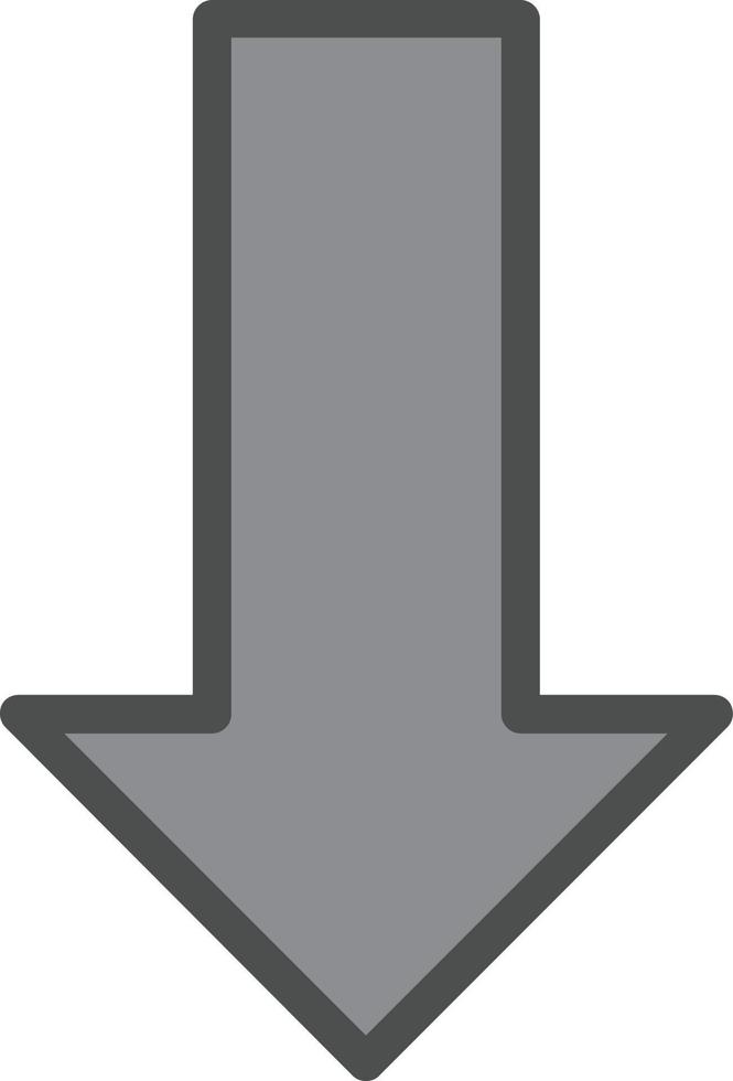 Long Arrow Alt Down Vector Icon Design