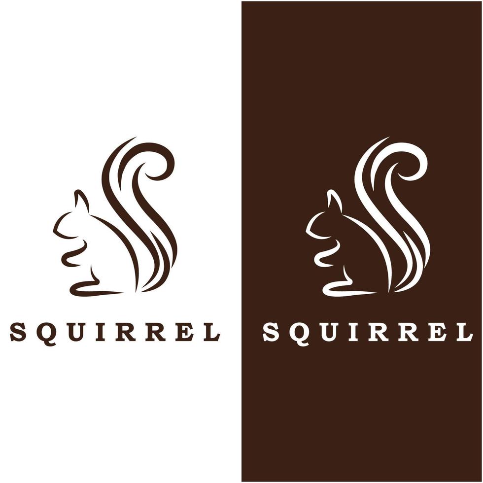 squirrel logo and vector with slogan design