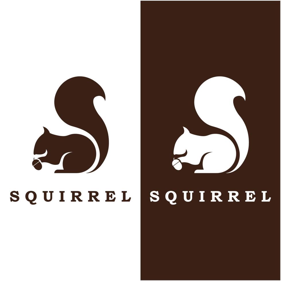 squirrel logo and vector with slogan design