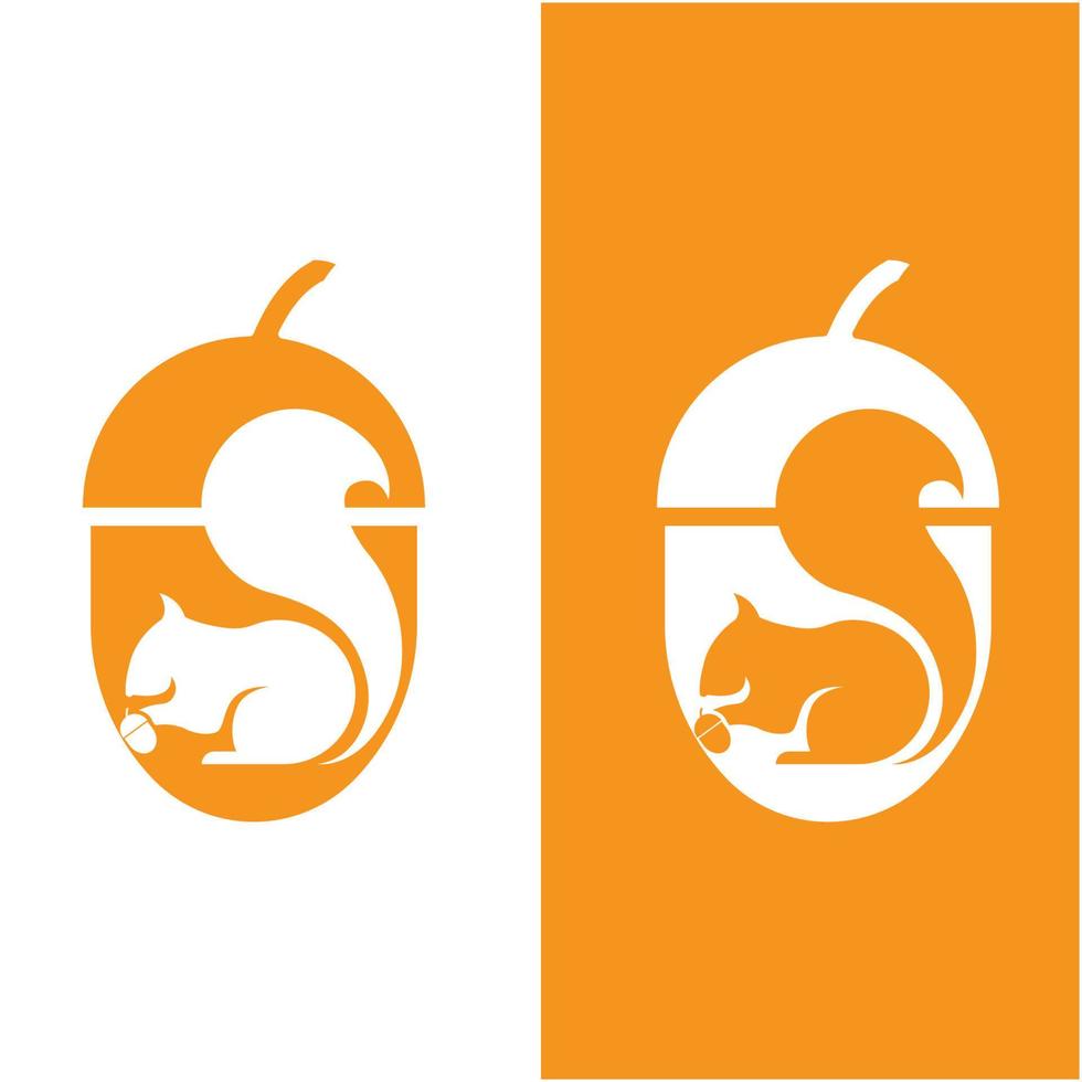 squirrel logo and vector with slogan design