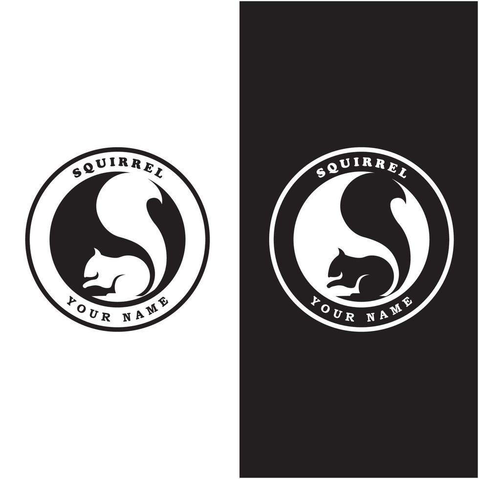 squirrel logo and vector with slogan design