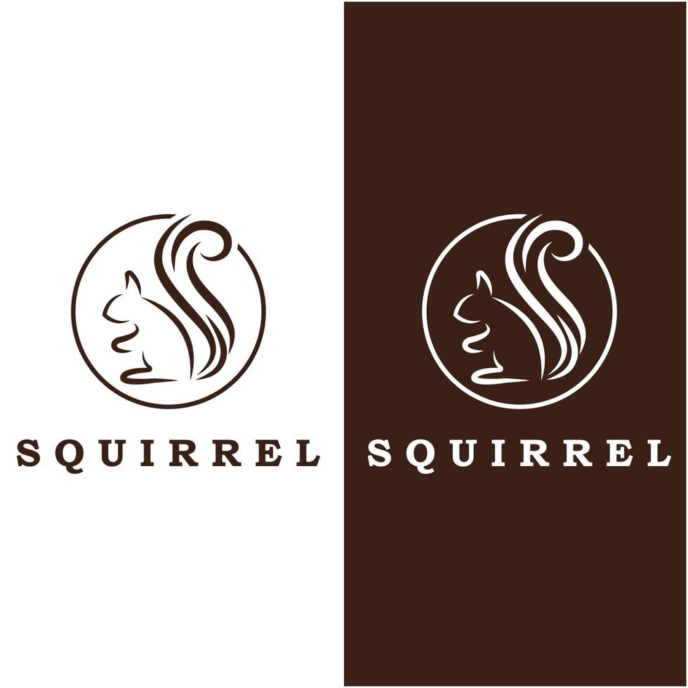 squirrel logo and vector with slogan design