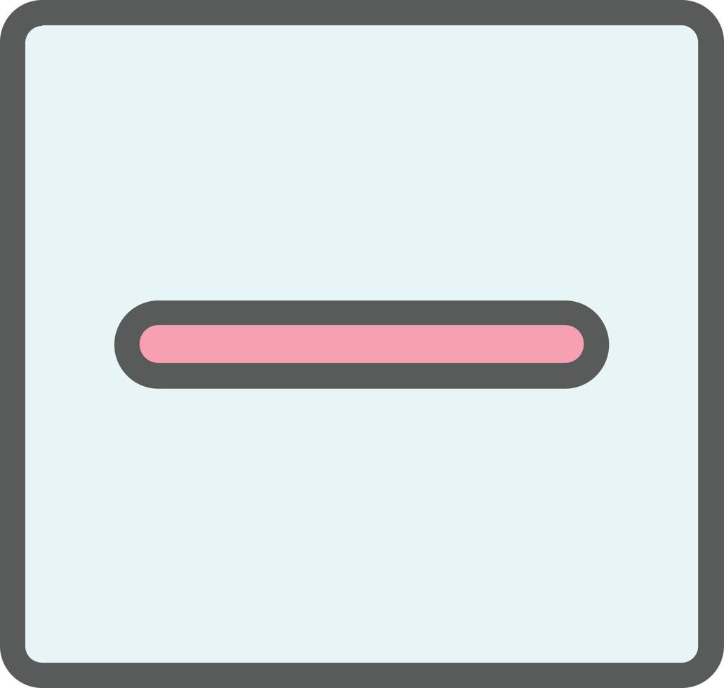 Minus Square Vector Icon Design