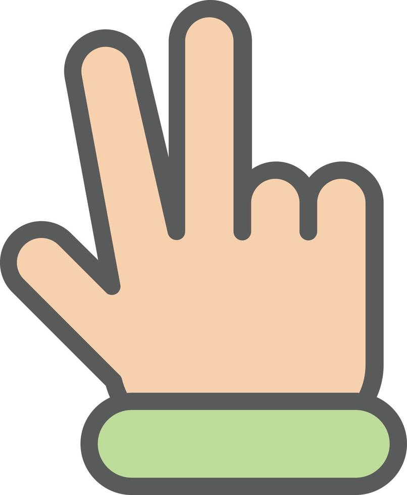 Hand Peace Vector Icon Design