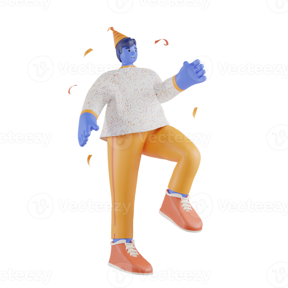 3d party people celebrate with dancing png