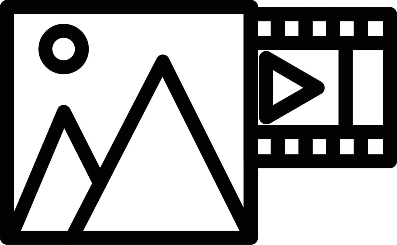 Photo Video Vector Icon Design