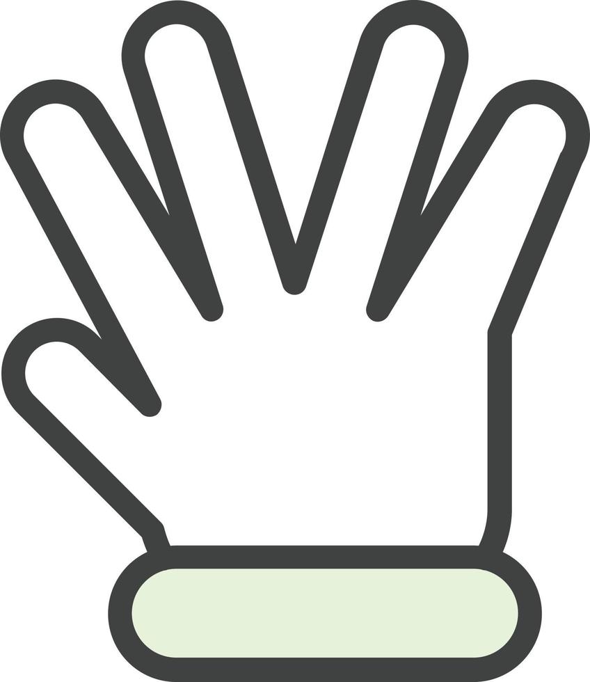 diseño de icono de vector de spock de mano