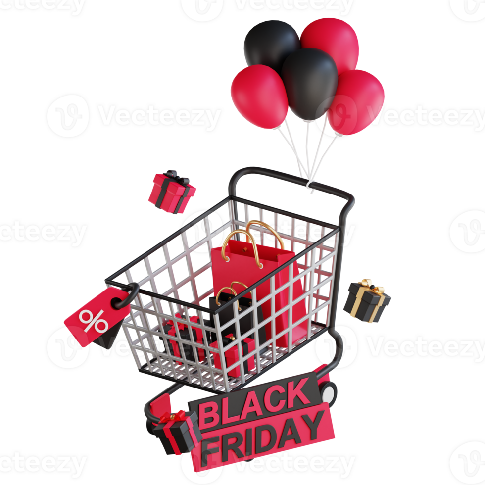 3D Black Friday Illustration png