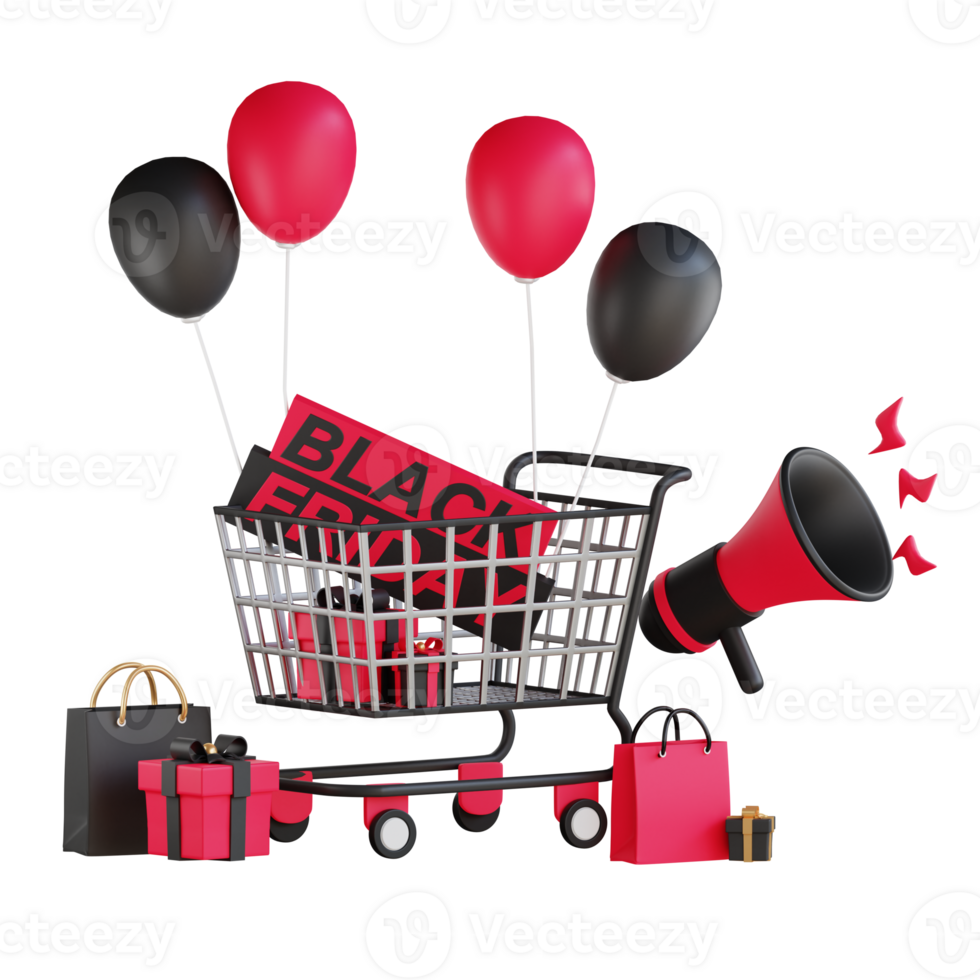 3D Black Friday Illustration png