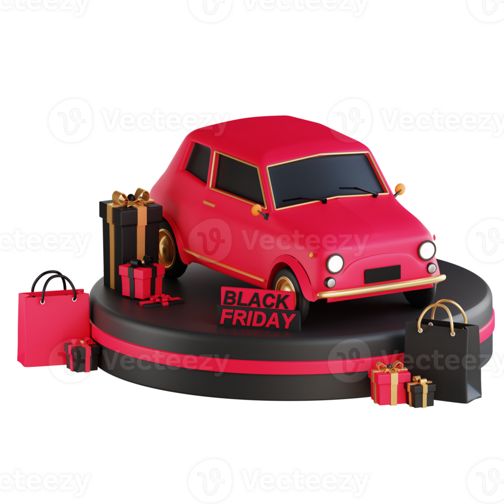 3D Black Friday Illustration png
