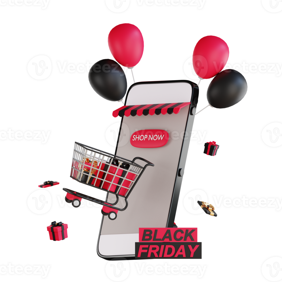 3D Black Friday Illustration png