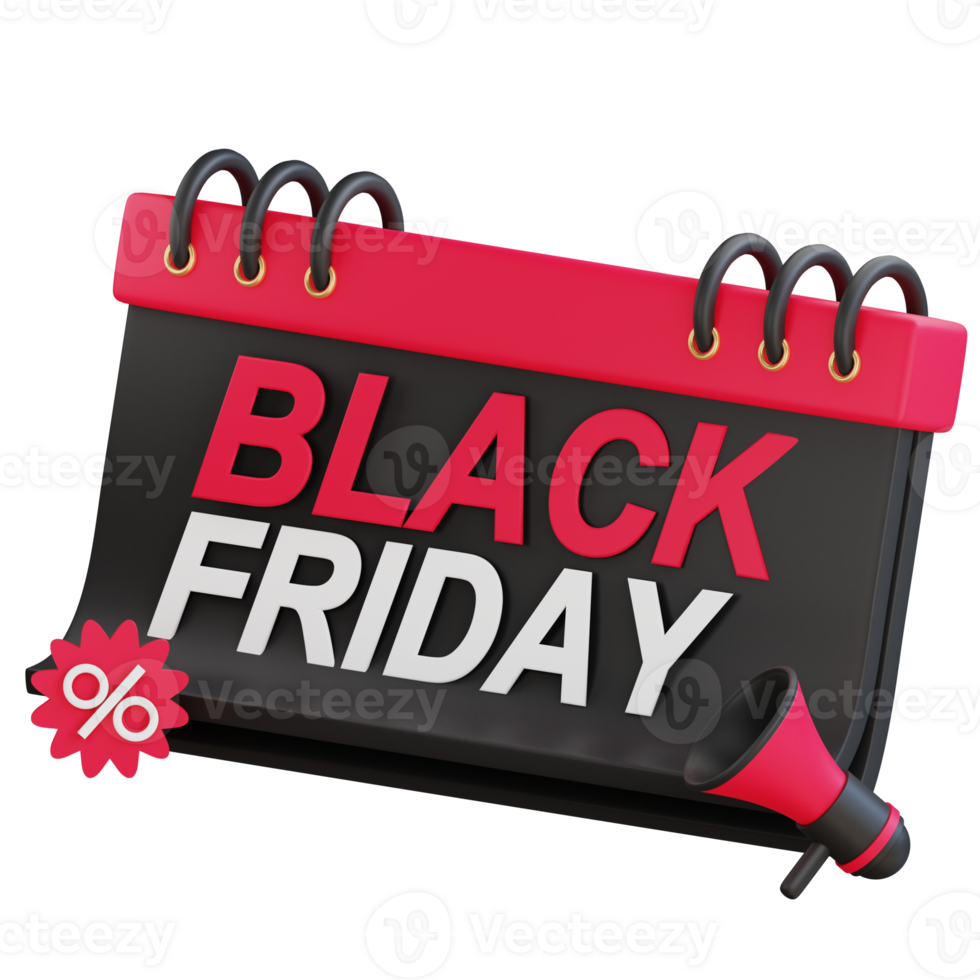 3D Black Friday Icon png