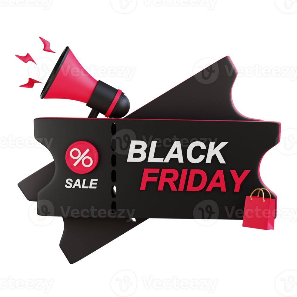 3D Black Friday Icon png