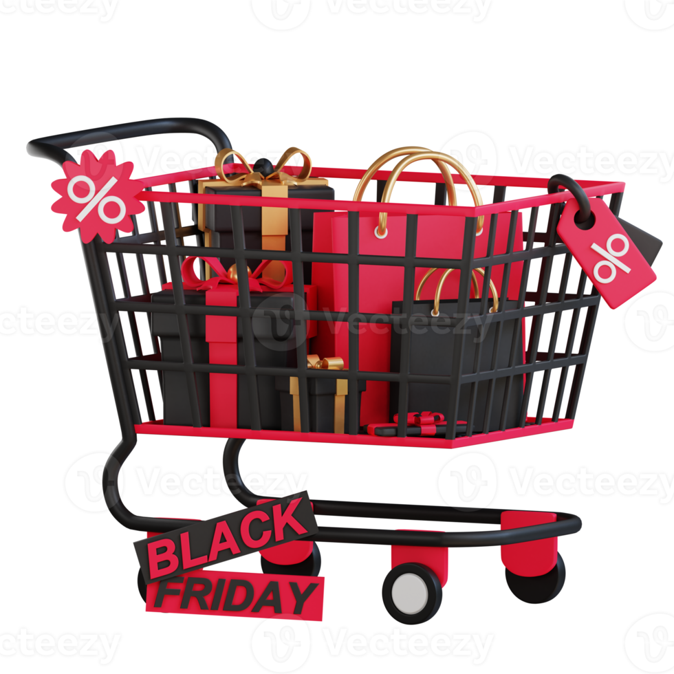 3D Black Friday Icon png