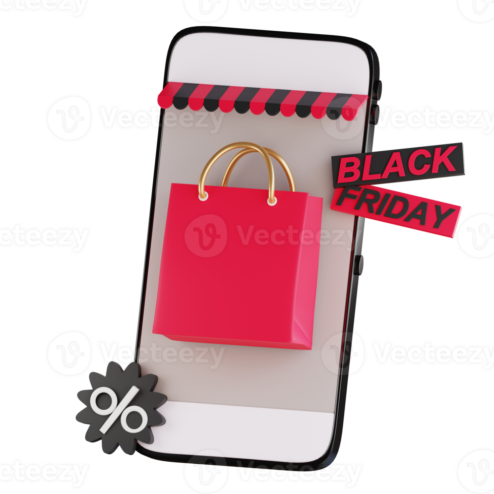 3D Black Friday Icon png