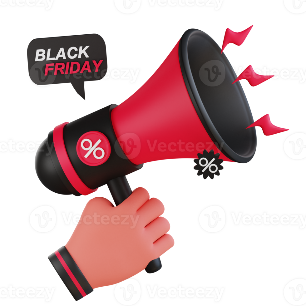 3D Black Friday Icon png