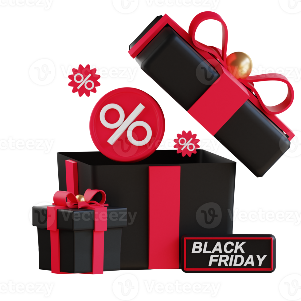 3D Black Friday Icon png