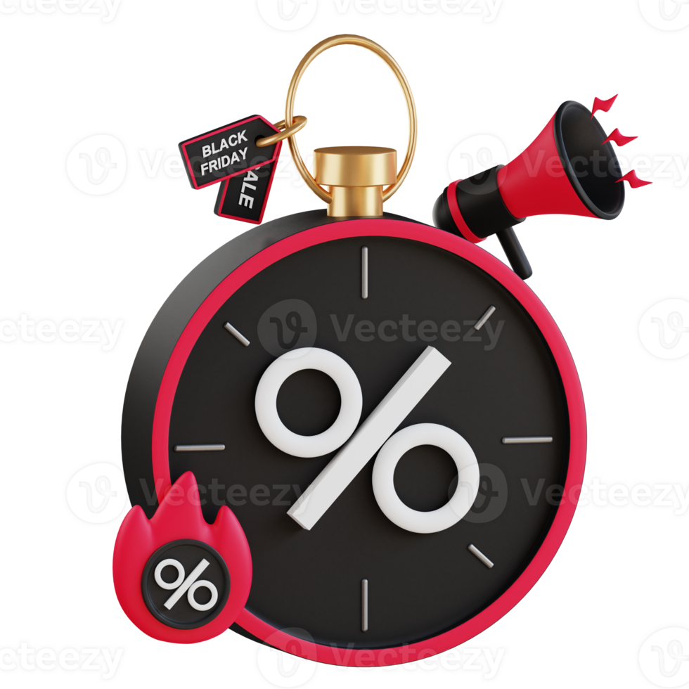 icono de viernes negro 3d png