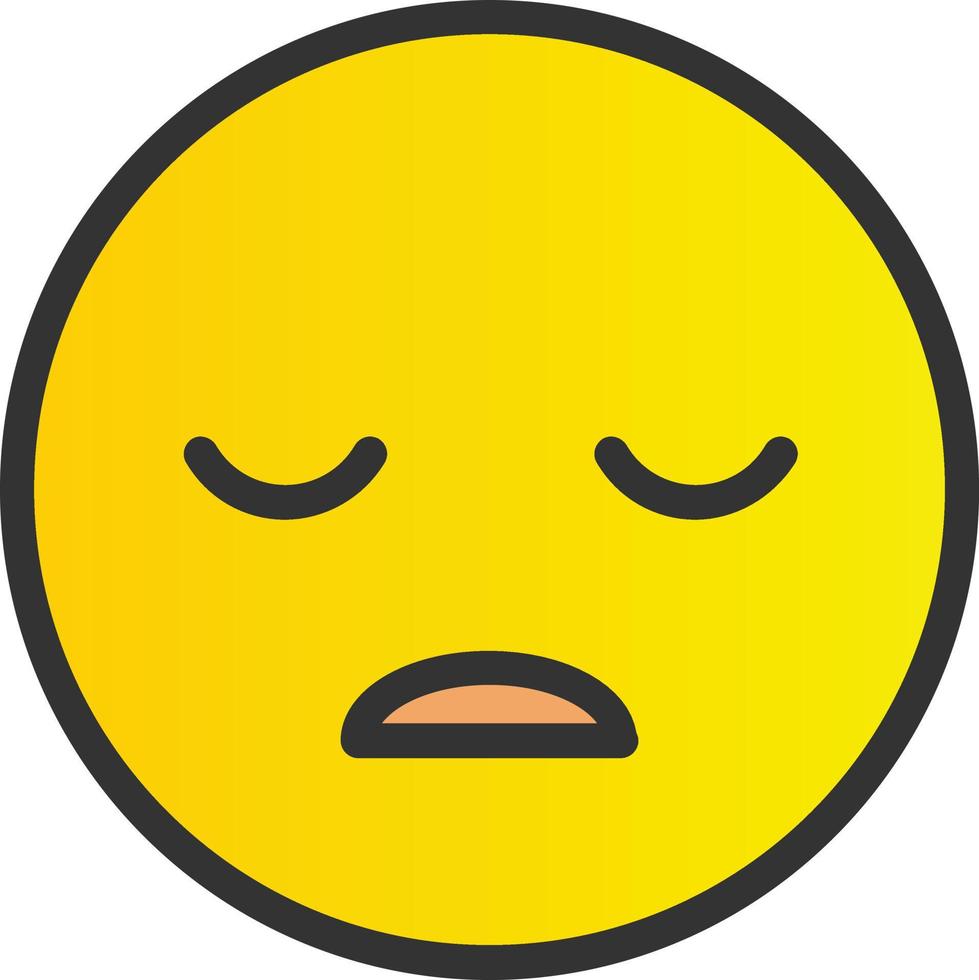 Frown Open Vector Icon Design
