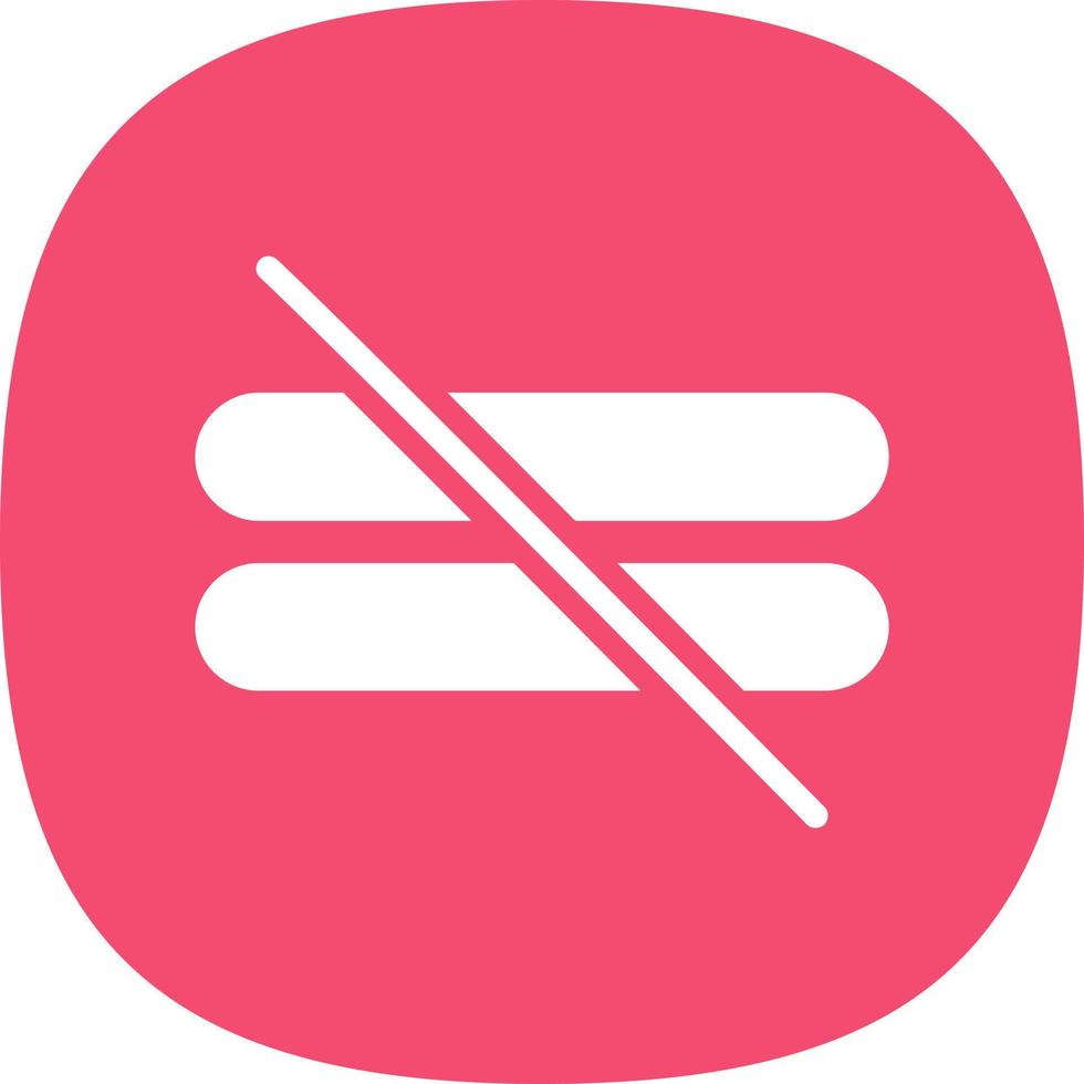 Not Equal Vector Icon Design