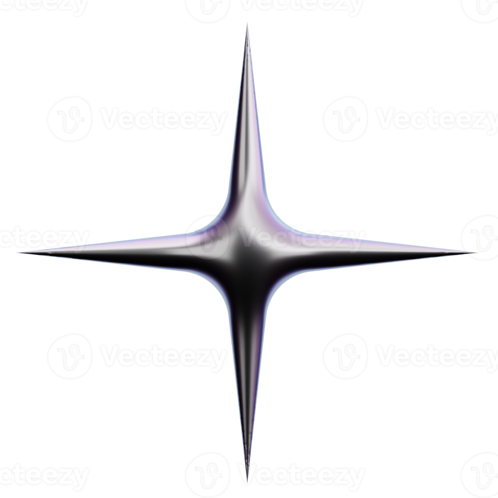 estrela abstrata forma 3d. Cor gradiente. png