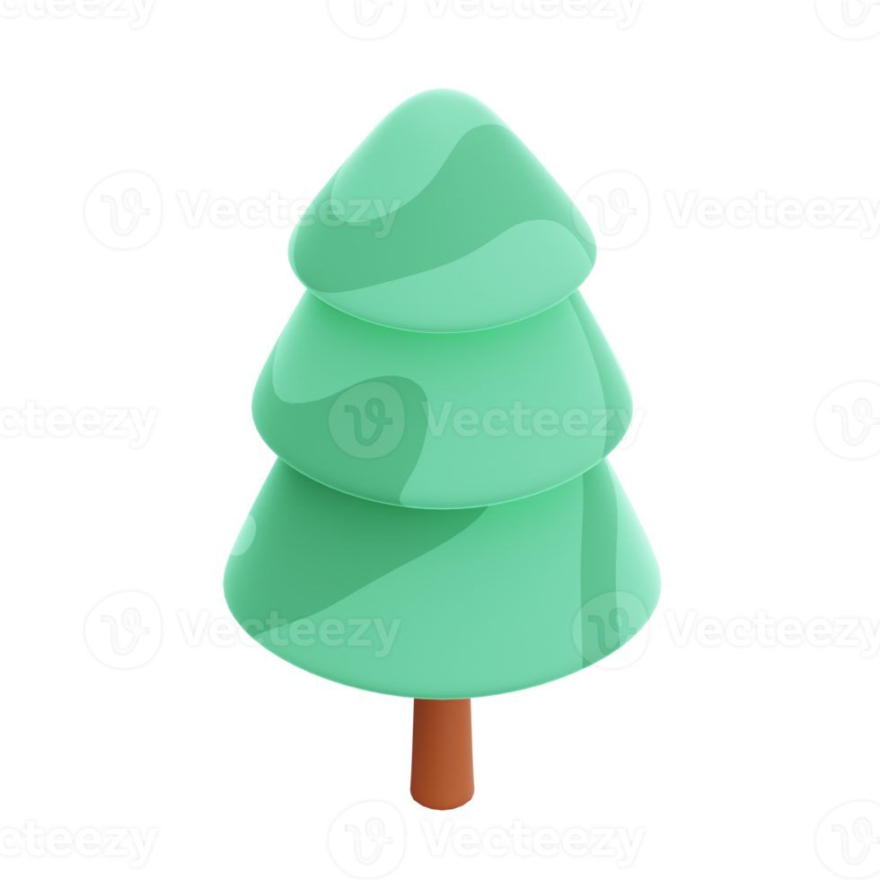 Stylized Tree 3D Illustration png