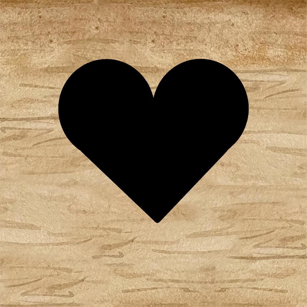 Watercolor illustration of Wooden scrabble tiles with heart symbol on it to compose your own words and phrases. vector