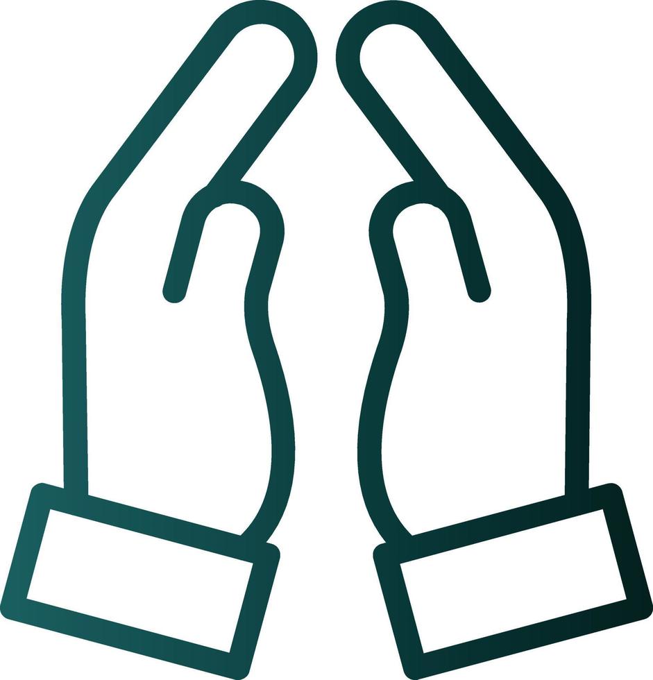 Praying Hands Vector Icon Design