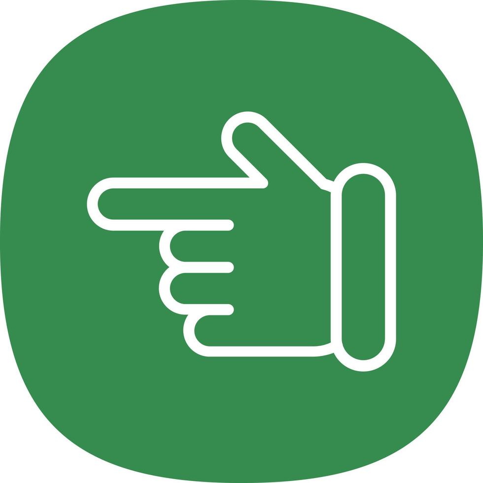 Hand Point Left Vector Icon Design