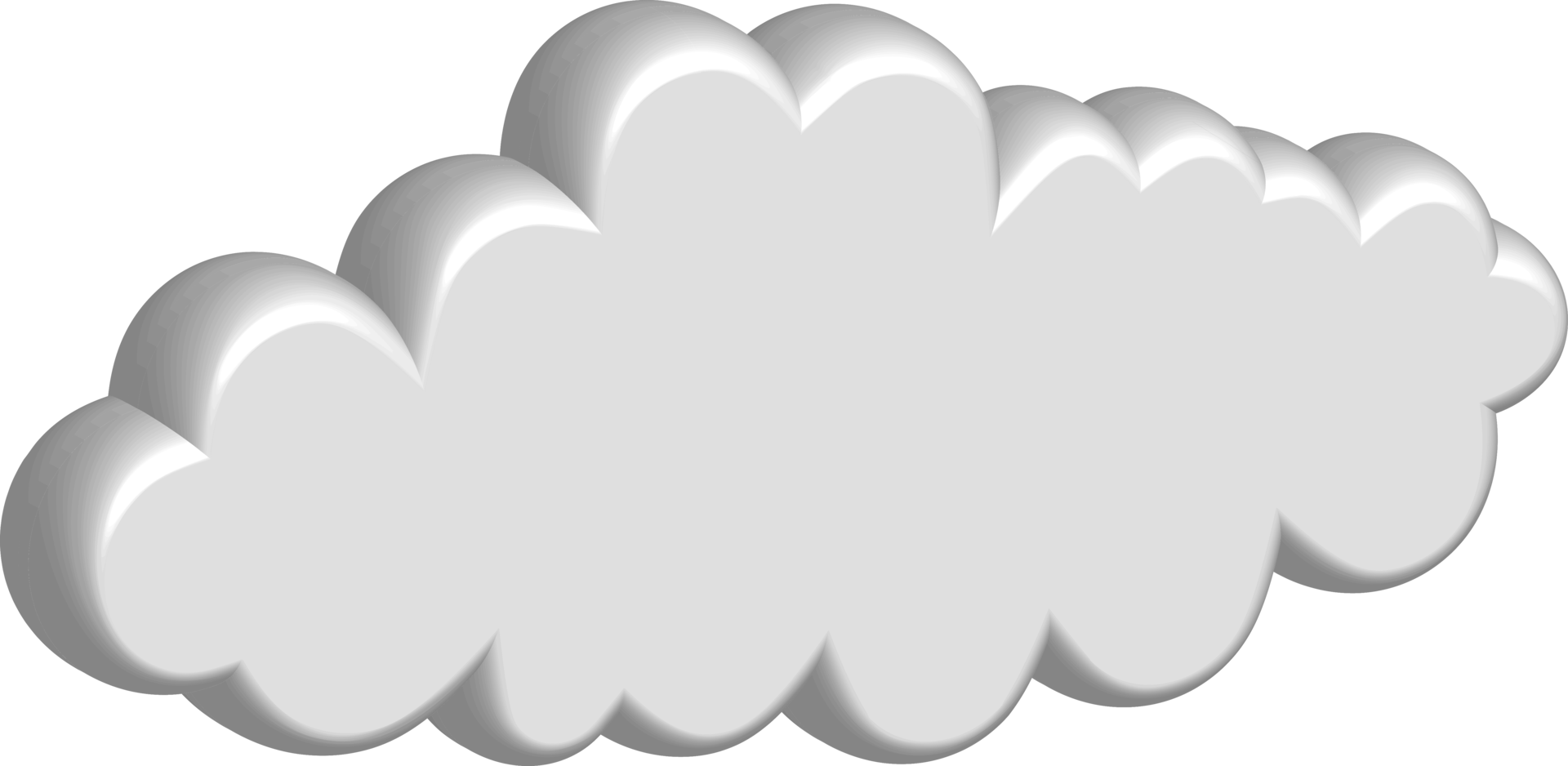 White cloud Crop-out Icon png