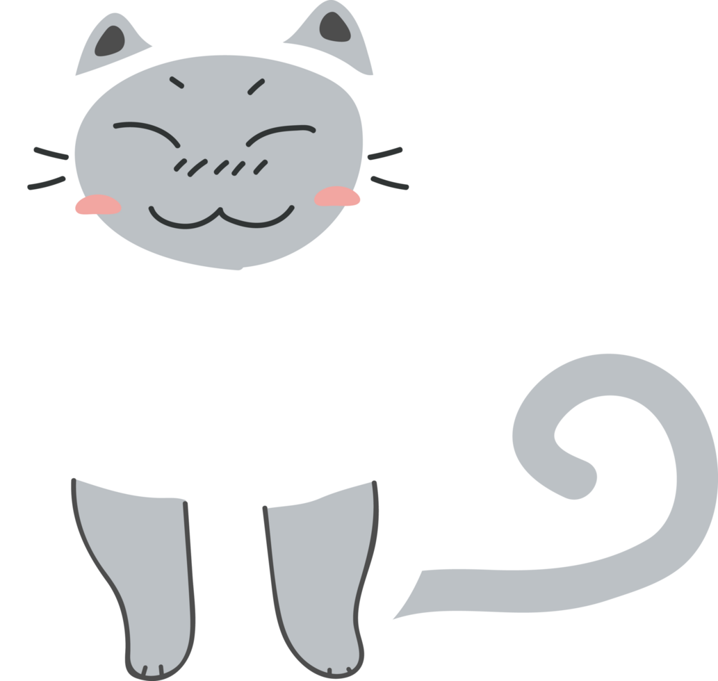 Cat cartoon character crop-out png