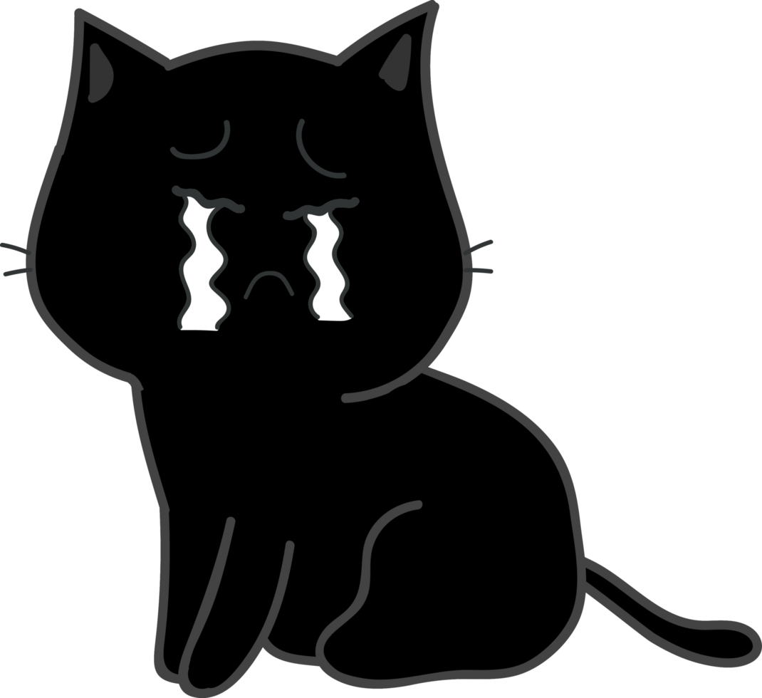 Cat cartoon character crop-out png