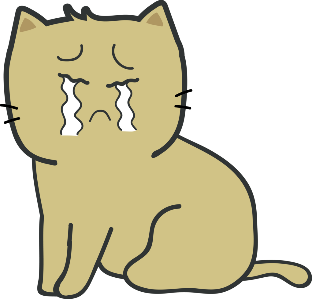 Cat cartoon character crop-out png