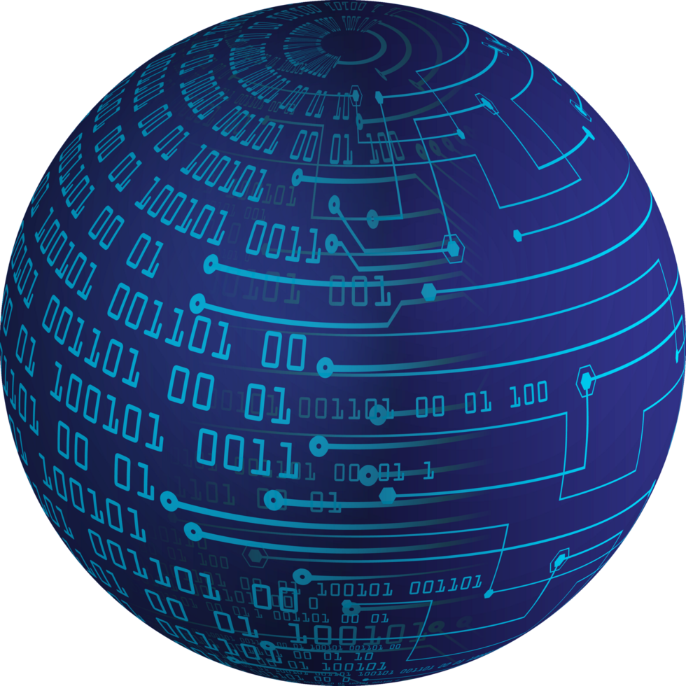 Modern Technology Data Globe Crop-out png