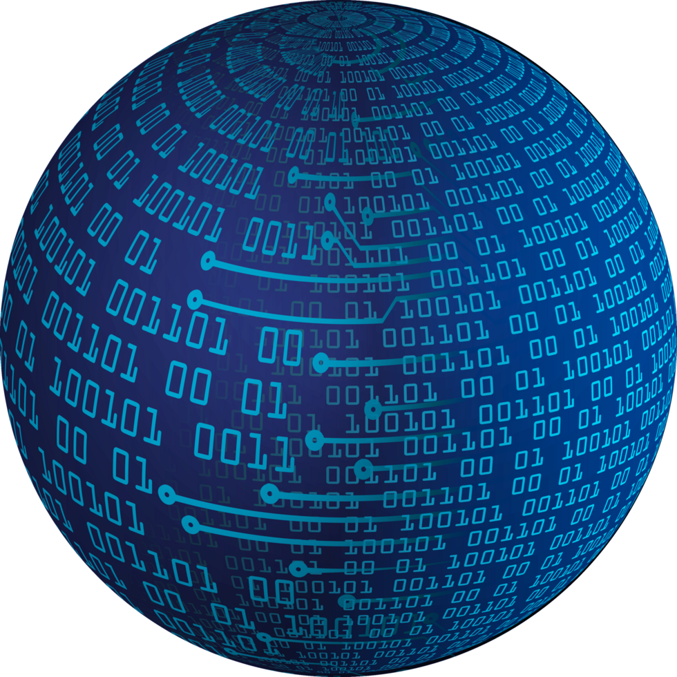 Modern Technology Data Globe Crop-out png