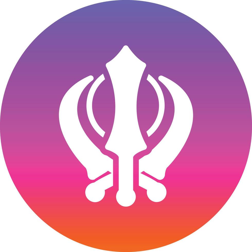 Khanda Vector Icon Design