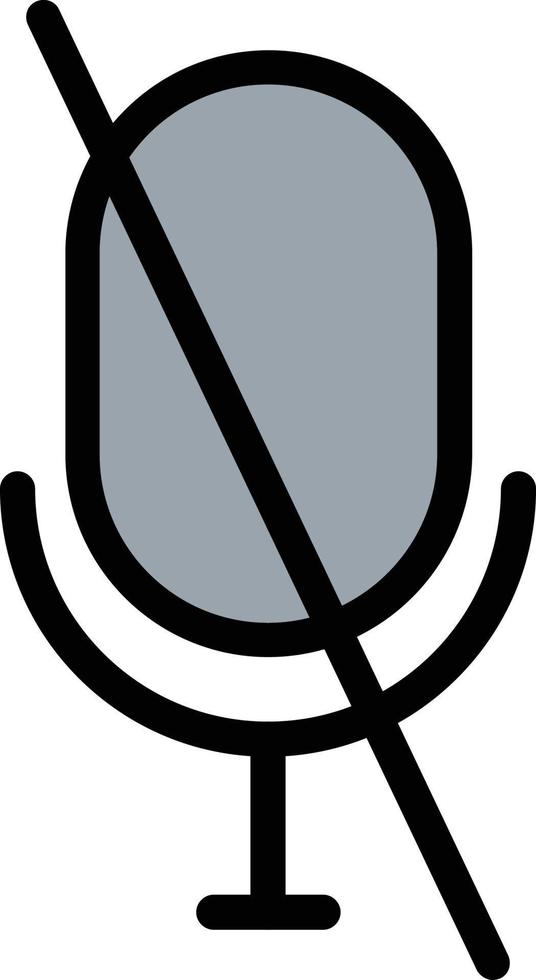 Microphone Slash Vector Icon Design