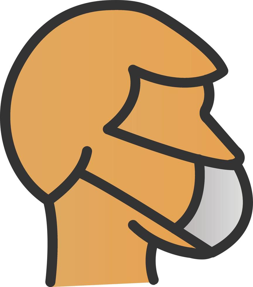 Head Side Mask Vector Icon Design