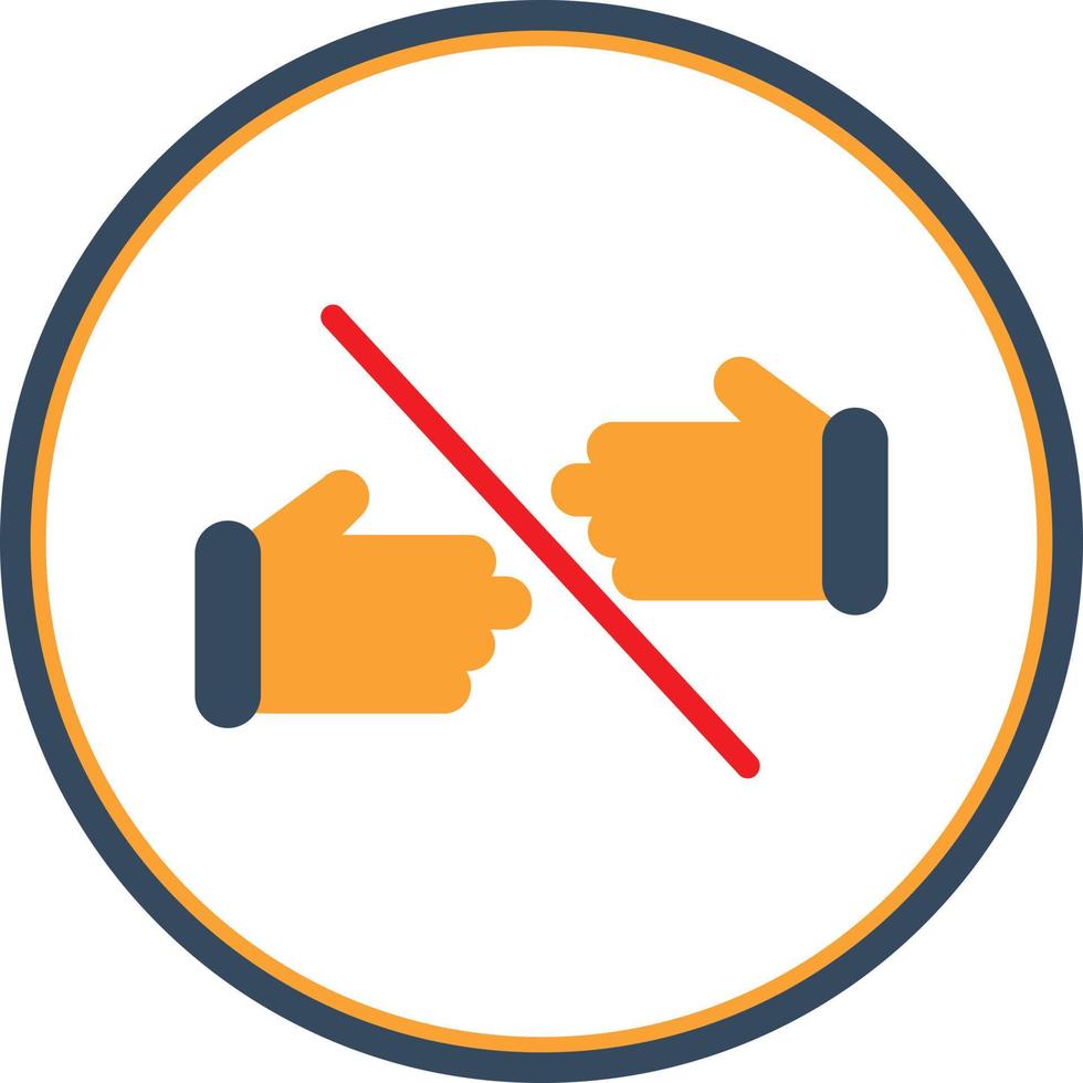 Handshake Slash Vector Icon Design