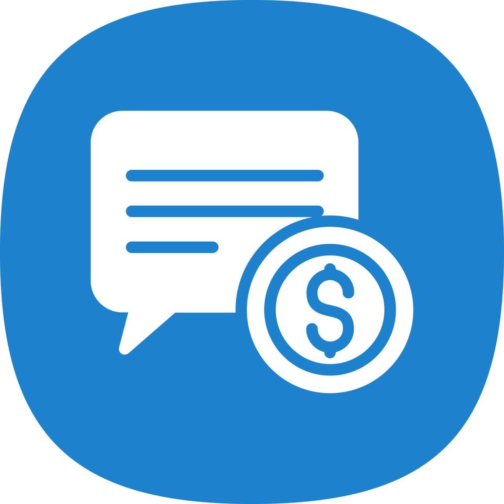 Comment Dollar Vector Icon Design