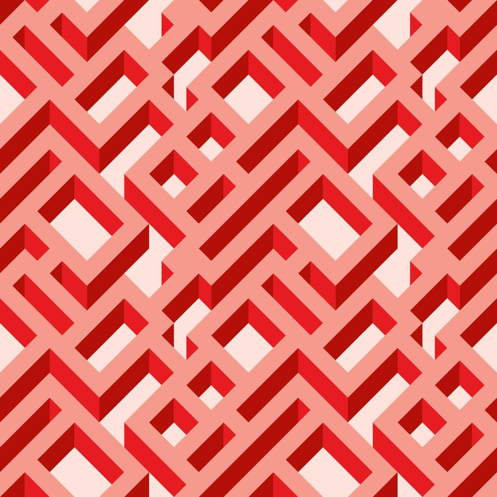 Isometric seamless maze pattern. Abstract endless ornament texture.Geometrical abstract background. vector