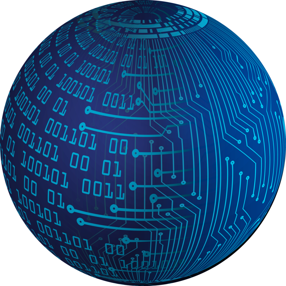Modern Technology Data GlobeCrop-out png